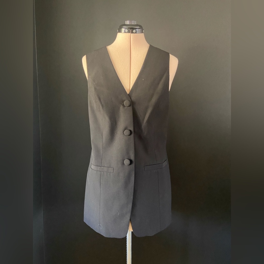 Black Button-Up Vest size small